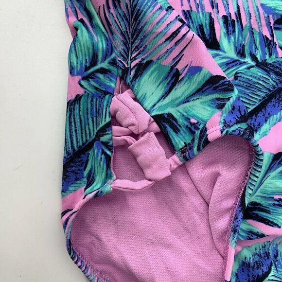 Glitter Beach One Piece Swimsuit Tropical Size 8 - Picture 3 of 8